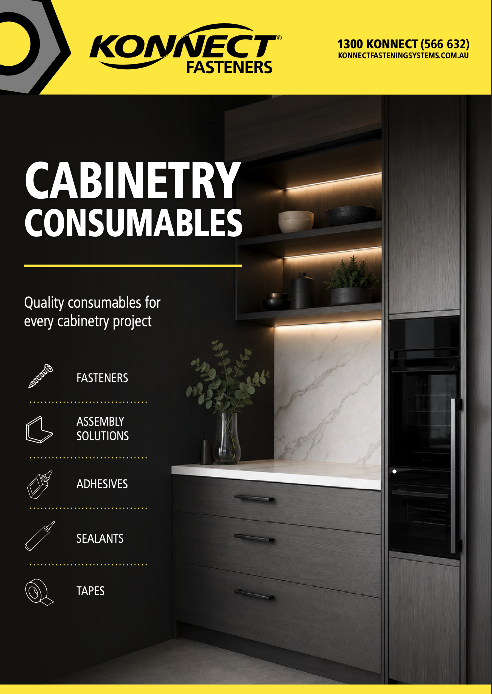 Konnect Cabinetry Consumables catalogue cover