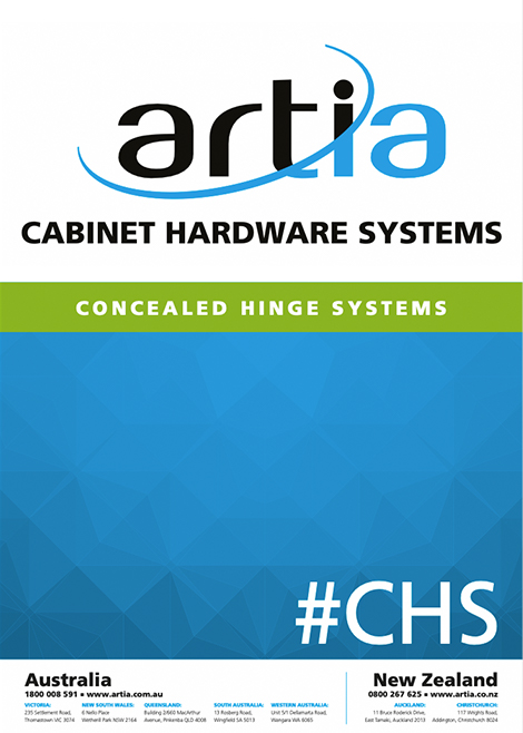 Artia Concealed Hinge System catalogue cover