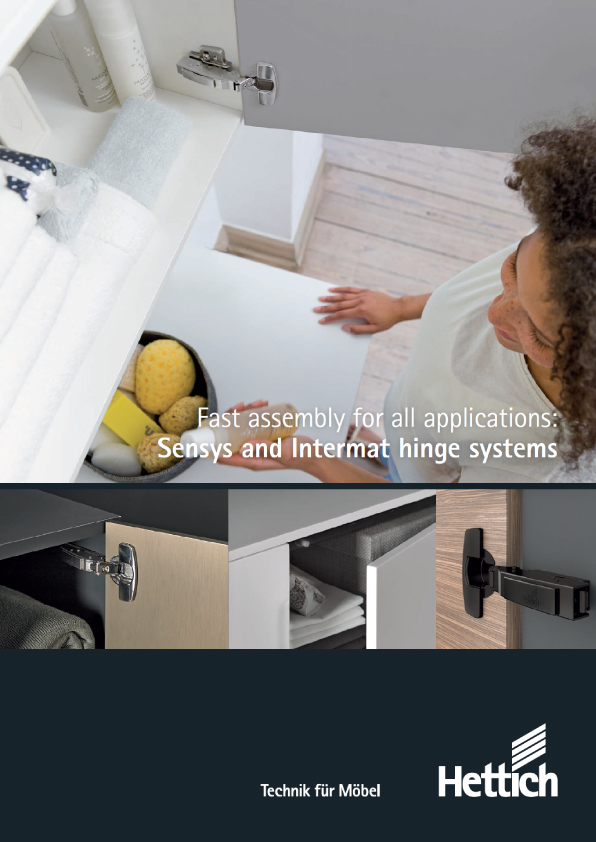 Hettich Sensys & Intermat Hinges catalogue cover