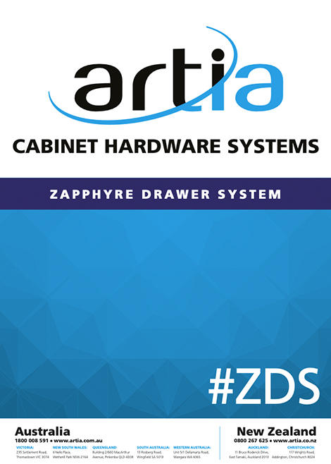 Artia Zapphyre Drawer System catalogue cover