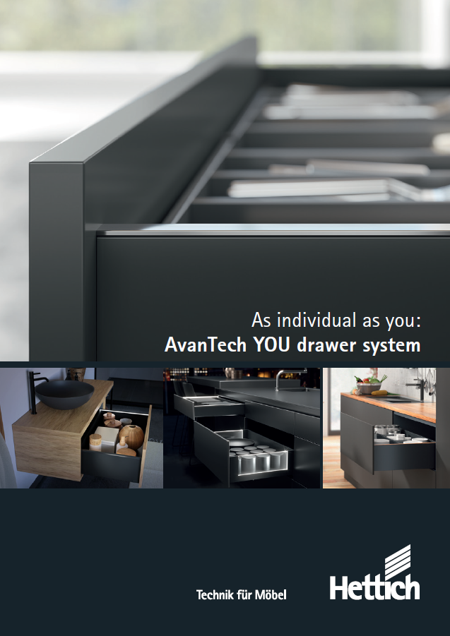 Hettich AvanTech YOU Drawer System catalogue cover