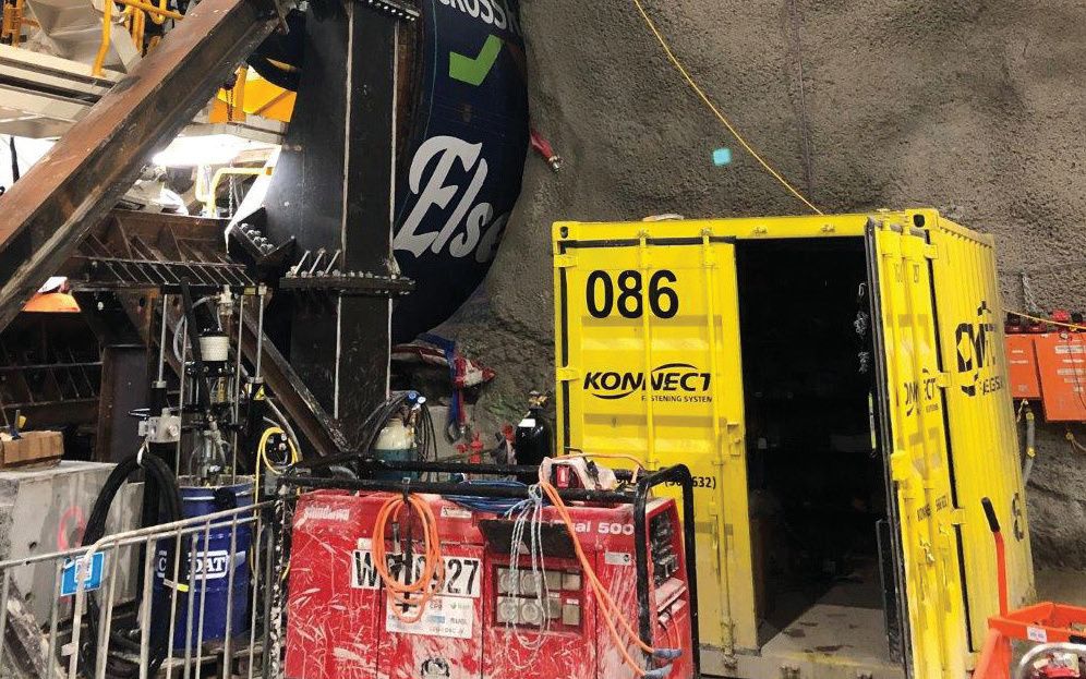 Konnect container underground on a major infrastructure project