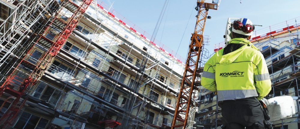 Commercial and residential construction work site