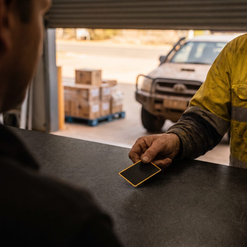 Tradie using a trade account at the counter